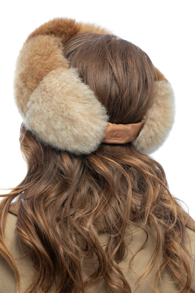 Alpaca Fur Headband in Multicolor Honey